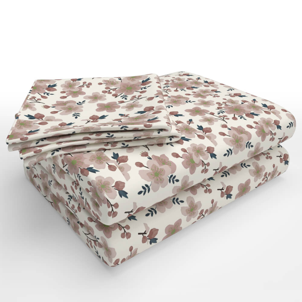 best floral brown cotton folded single bed bedsheets